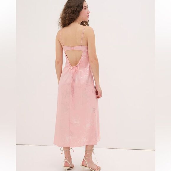 NWT FOR LOVE & LEMONS Lola Midi Dress Blush Pink XL - Picture 5 of 11